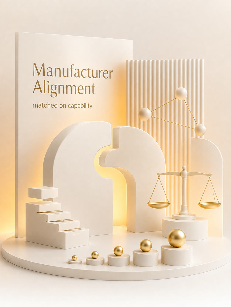 Manufacturer Alignment — Matched on capability, not paid placement